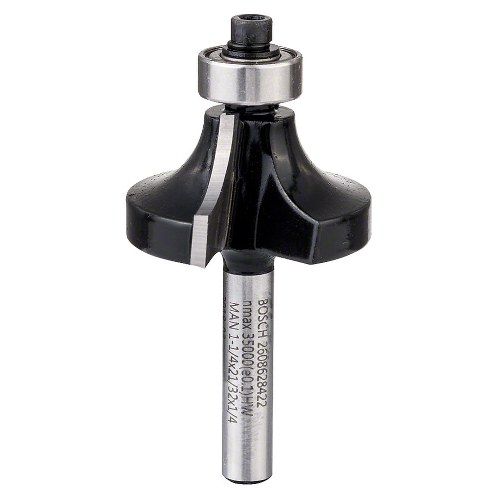 Fresa para Tupia Arredondar R 3-8 Haste 1-4 com Rolamento Bosch 76369_0